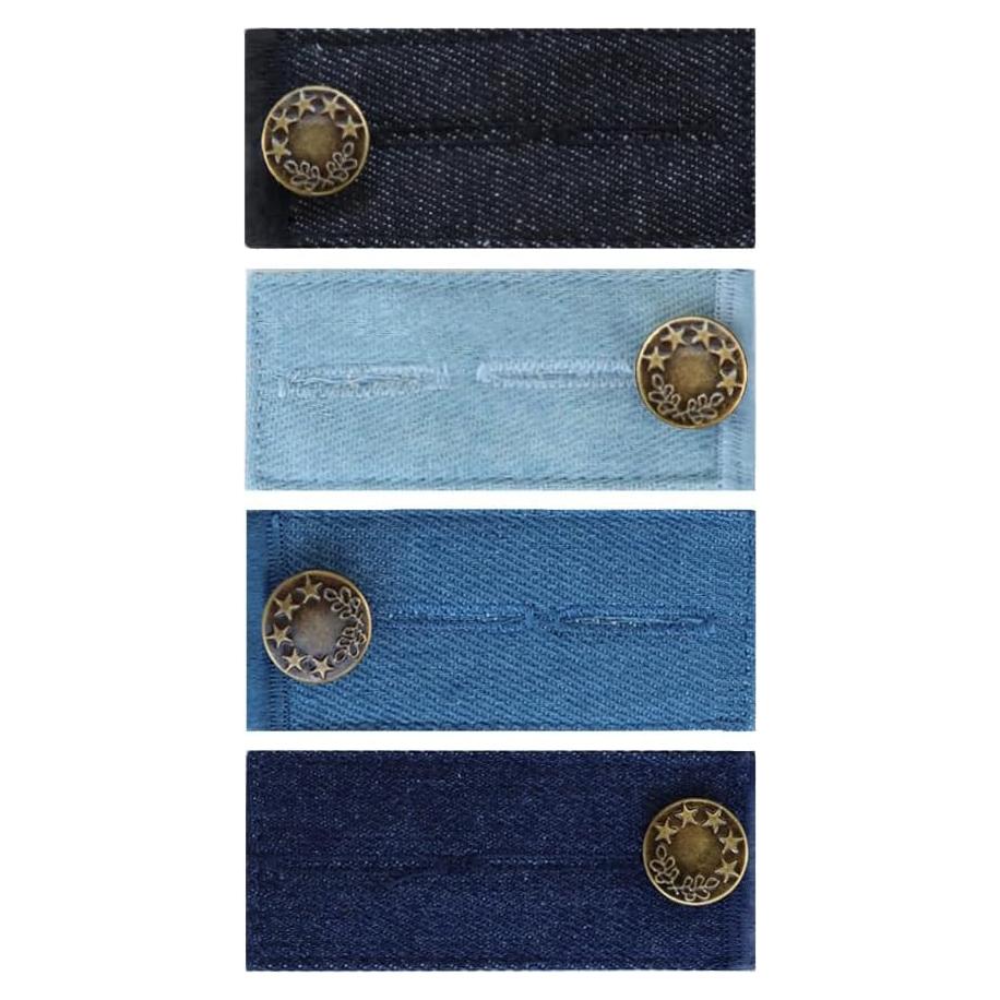 Extensores de Botón para Pantalones QHAJRYYC - 4 Pcs Mezclilla