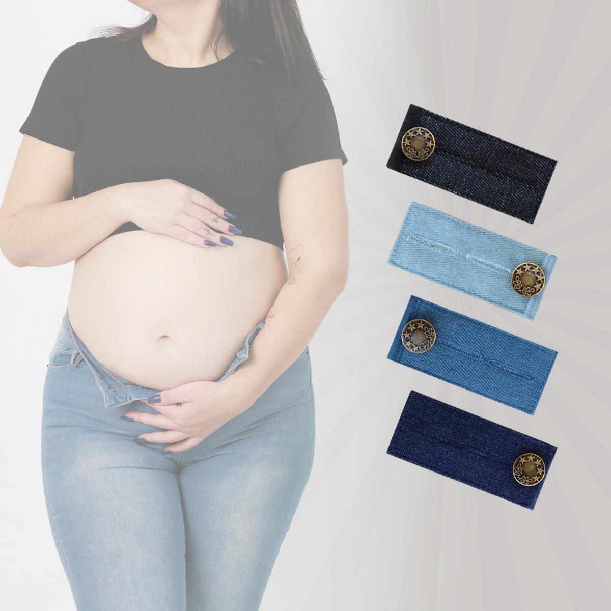 Extensores de Botón para Pantalones QHAJRYYC - 4 Pcs Mezclilla