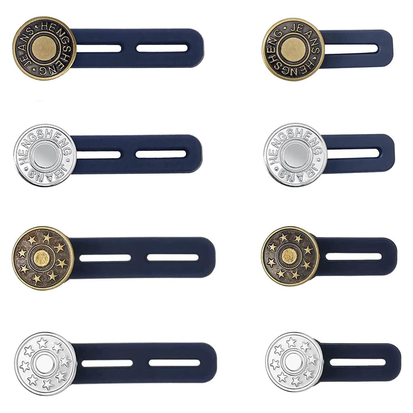 Extensores de Cintura ICEYLI 8 Piezas Ajustables para Pantalones