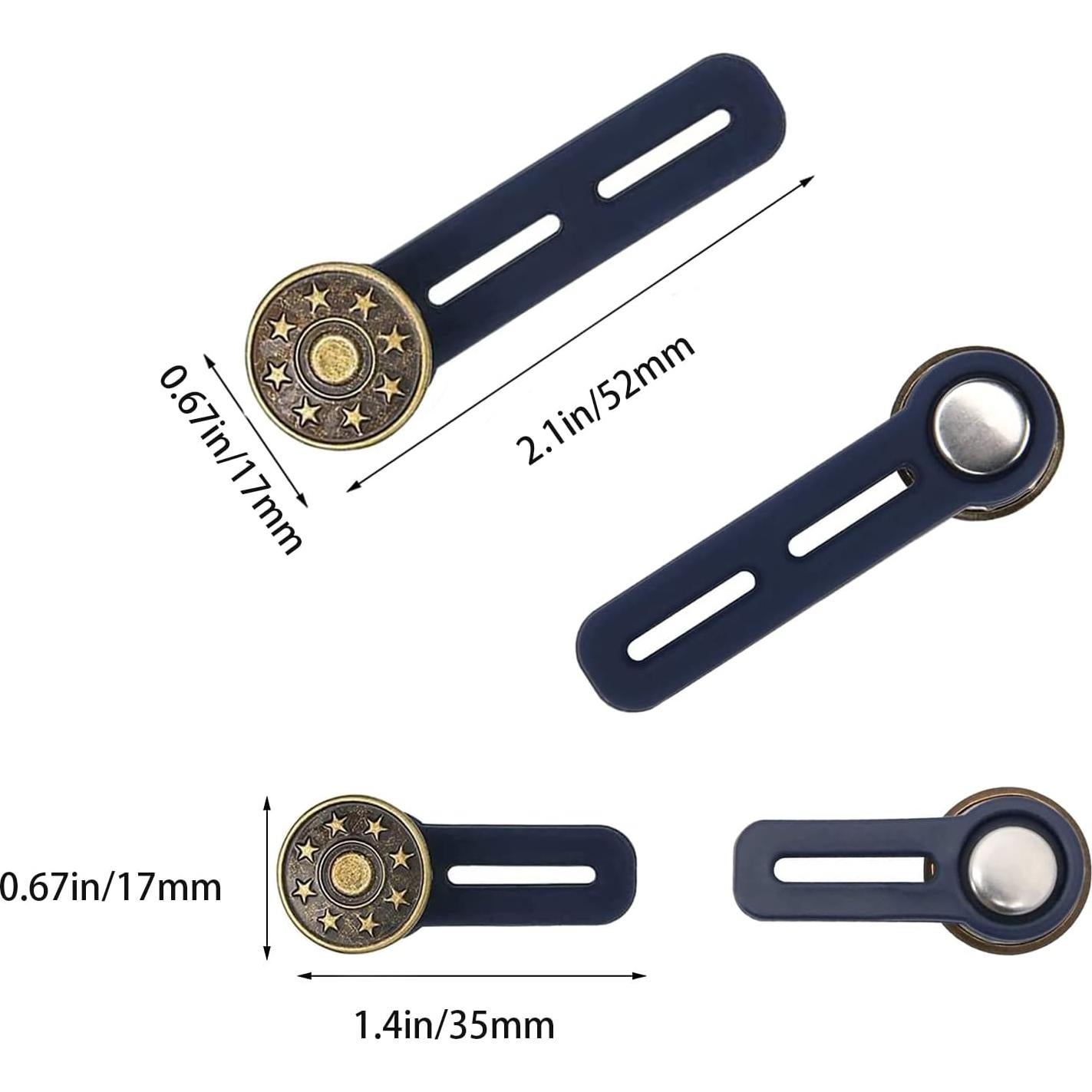 Extensores de Cintura ICEYLI 8 Piezas Ajustables para Pantalones