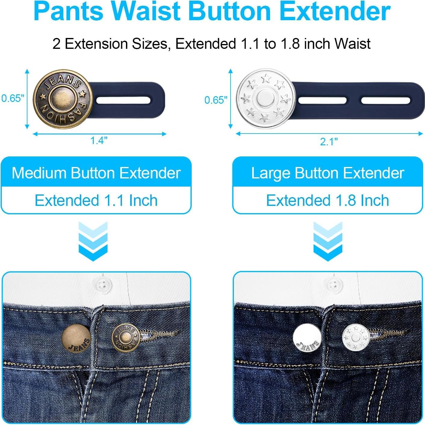 Extensores de Cintura EZJIAYOU 12 Pcs Silicona Elástica 2.8-4.6 cm