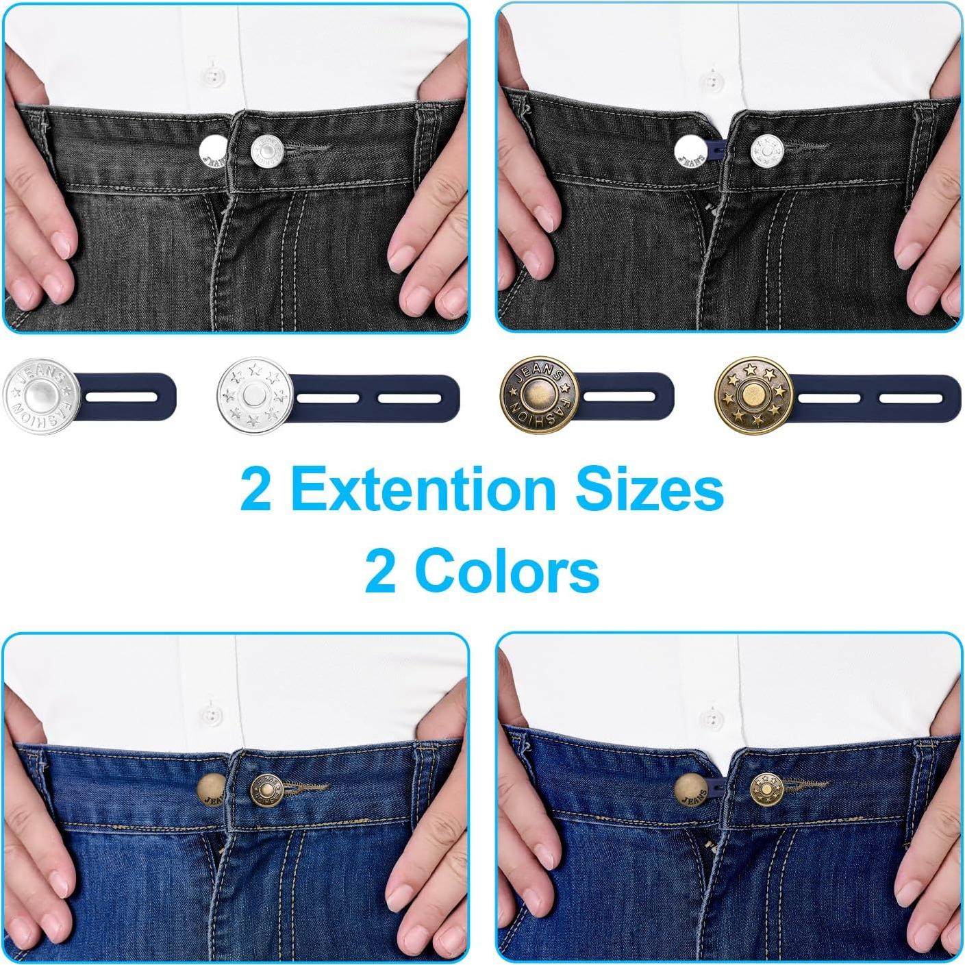 Extensores de Cintura EZJIAYOU 12 Pcs Silicona Elástica 2.8-4.6 cm