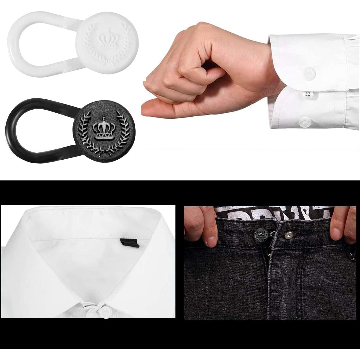 20 Extensores de Cuello de Camisa ZOMAND Negro y Blanco