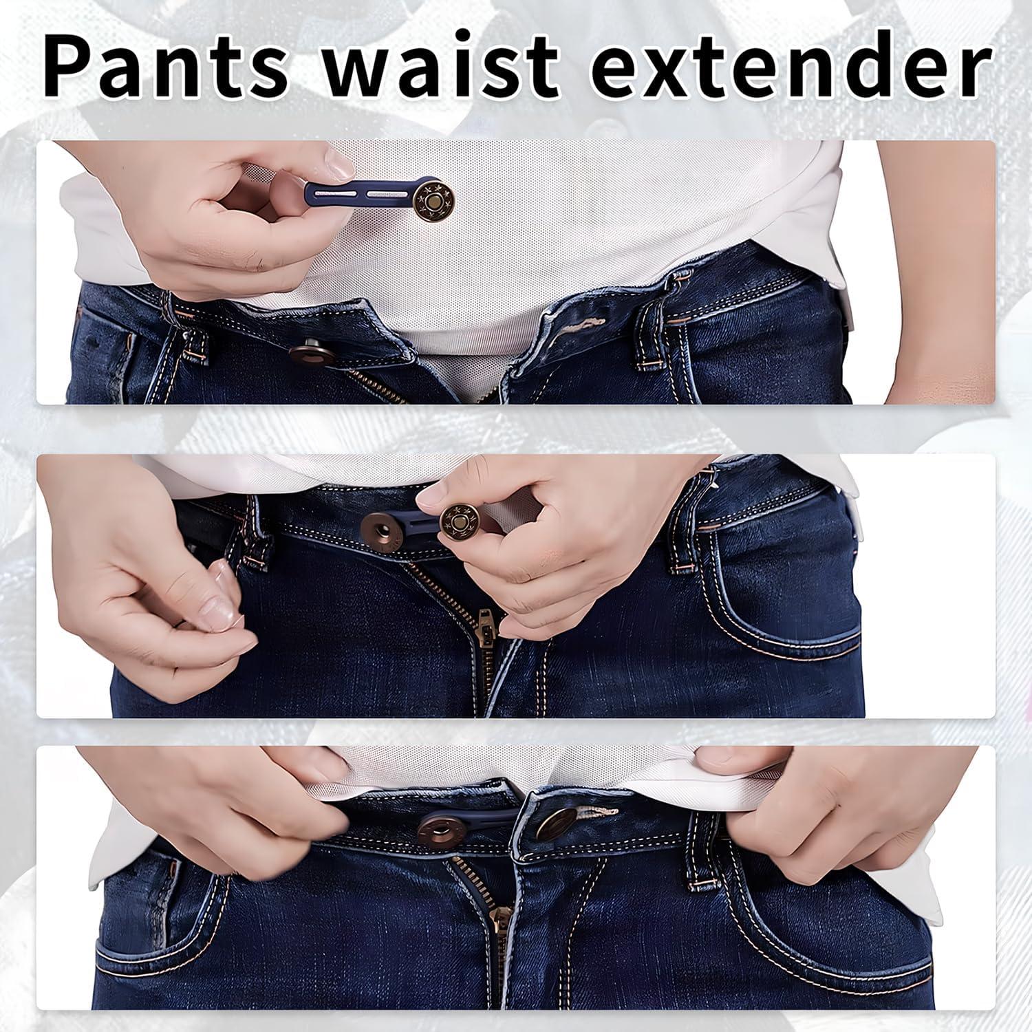 Extensores de Cintura para Jeans Qiifaiikooii - 8 Pcs Ajustables