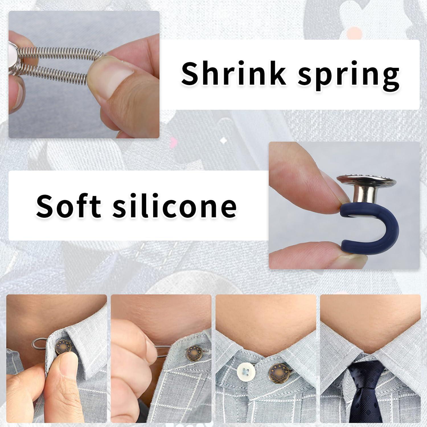 Extensores de Cintura para Jeans Qiifaiikooii - 8 Pcs Ajustables