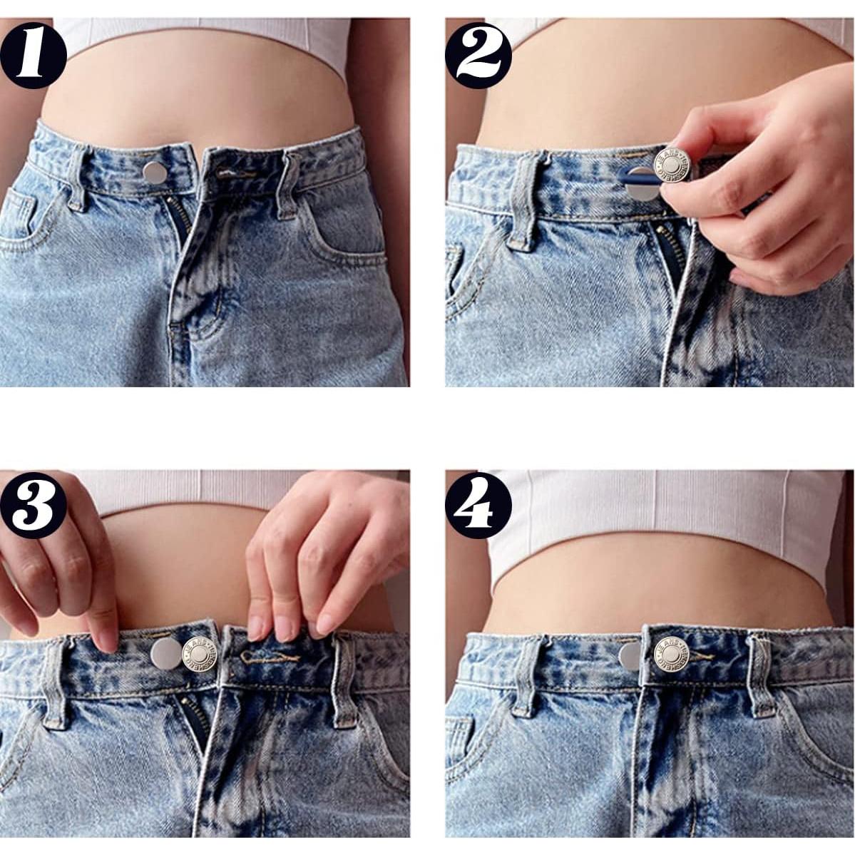 Extensores de Botón GXXMEI 24PCS Ajustables para Pantalones