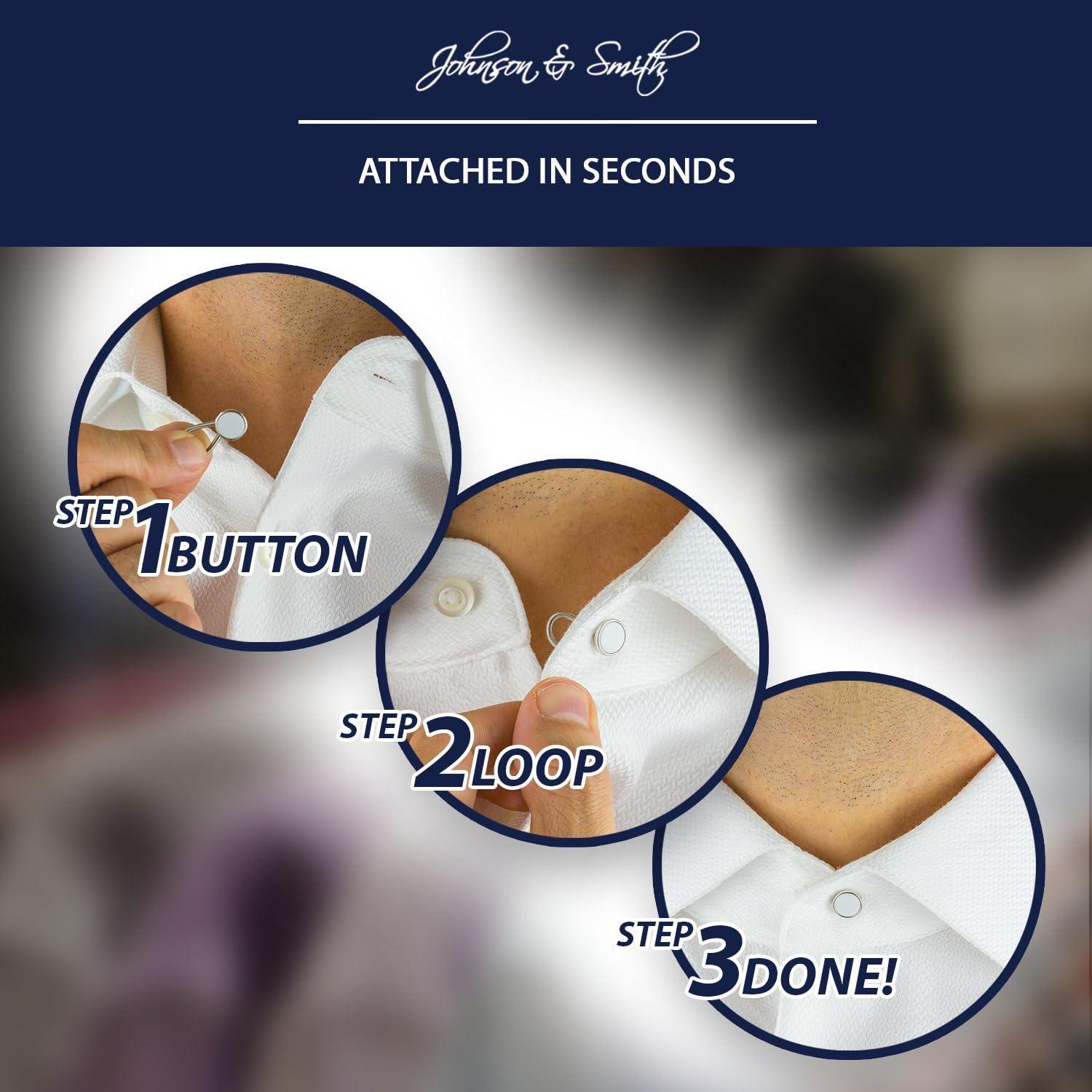 Extensores de Cuello Johnson & Smith, 5 Piezas, Blanco, 10 mm