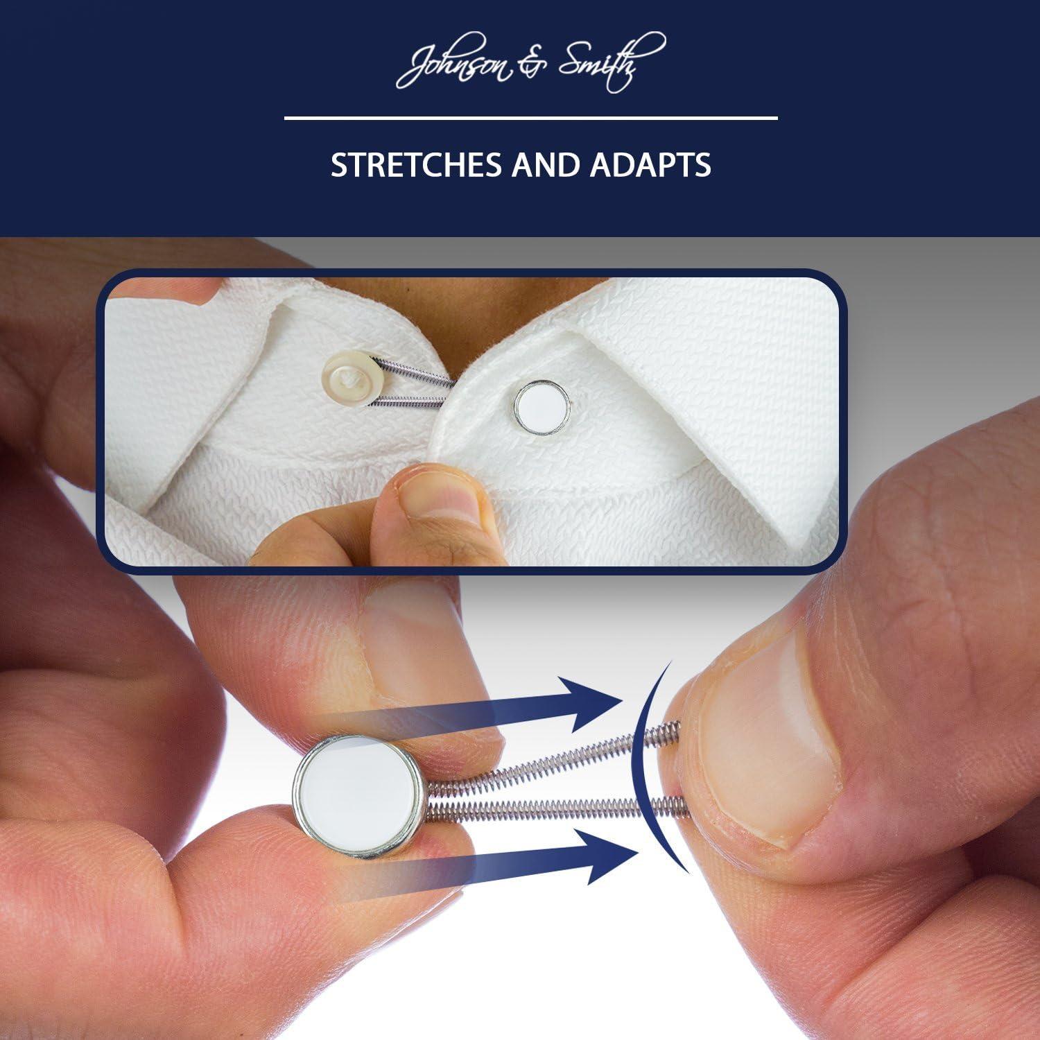 Extensores de Cuello Johnson & Smith, 5 Piezas, Blanco, 10 mm