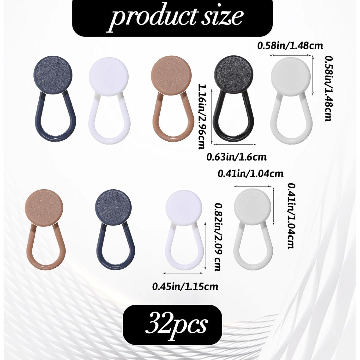 32 Extensores de Cintura para Jeans Ptwola - Ajuste Rápido