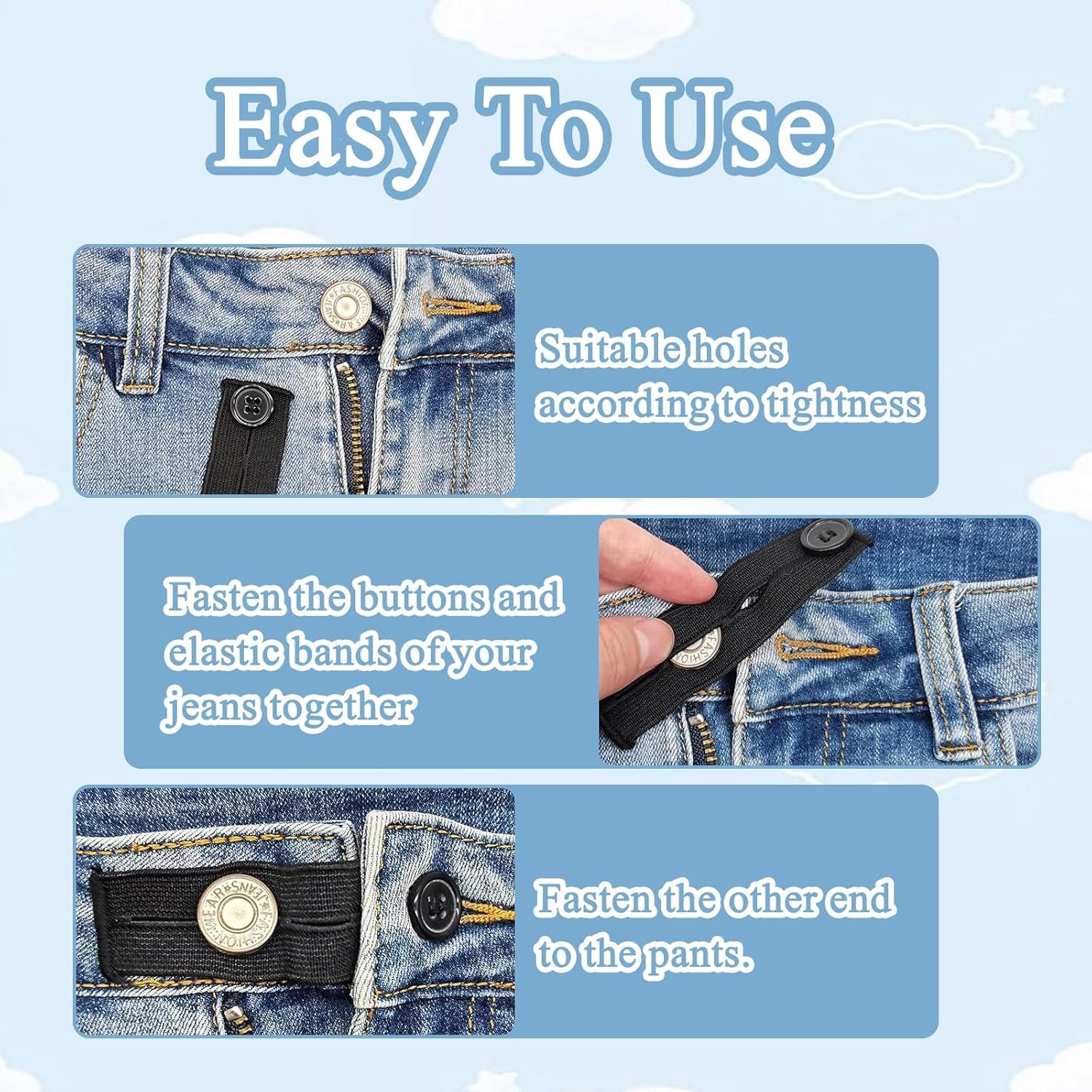 16 Extensores de Cintura Ajustables PKRFCJ para Pantalones