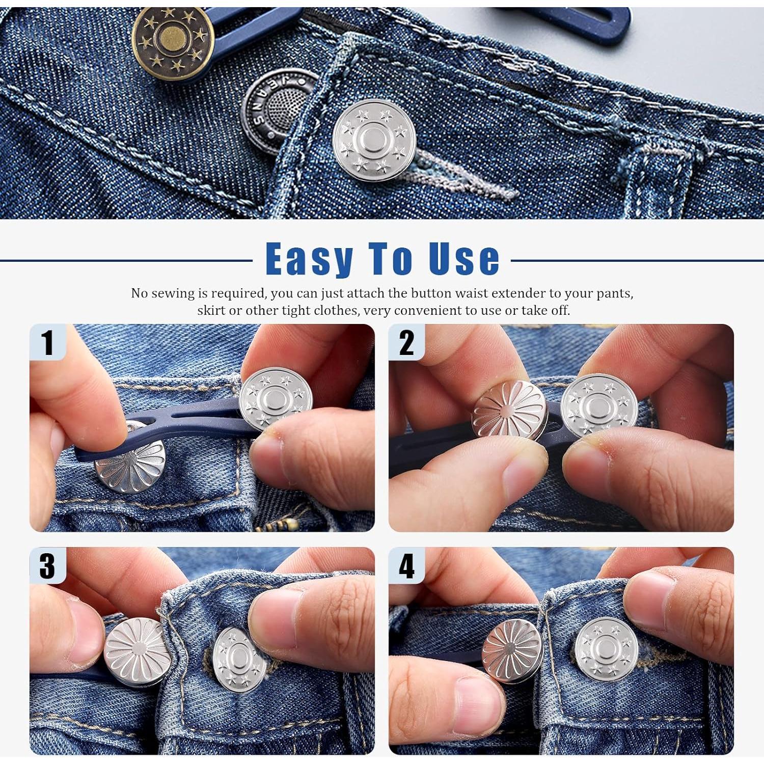 Conjunto de Botones Extensores de Cintura Glarks 17 Piezas