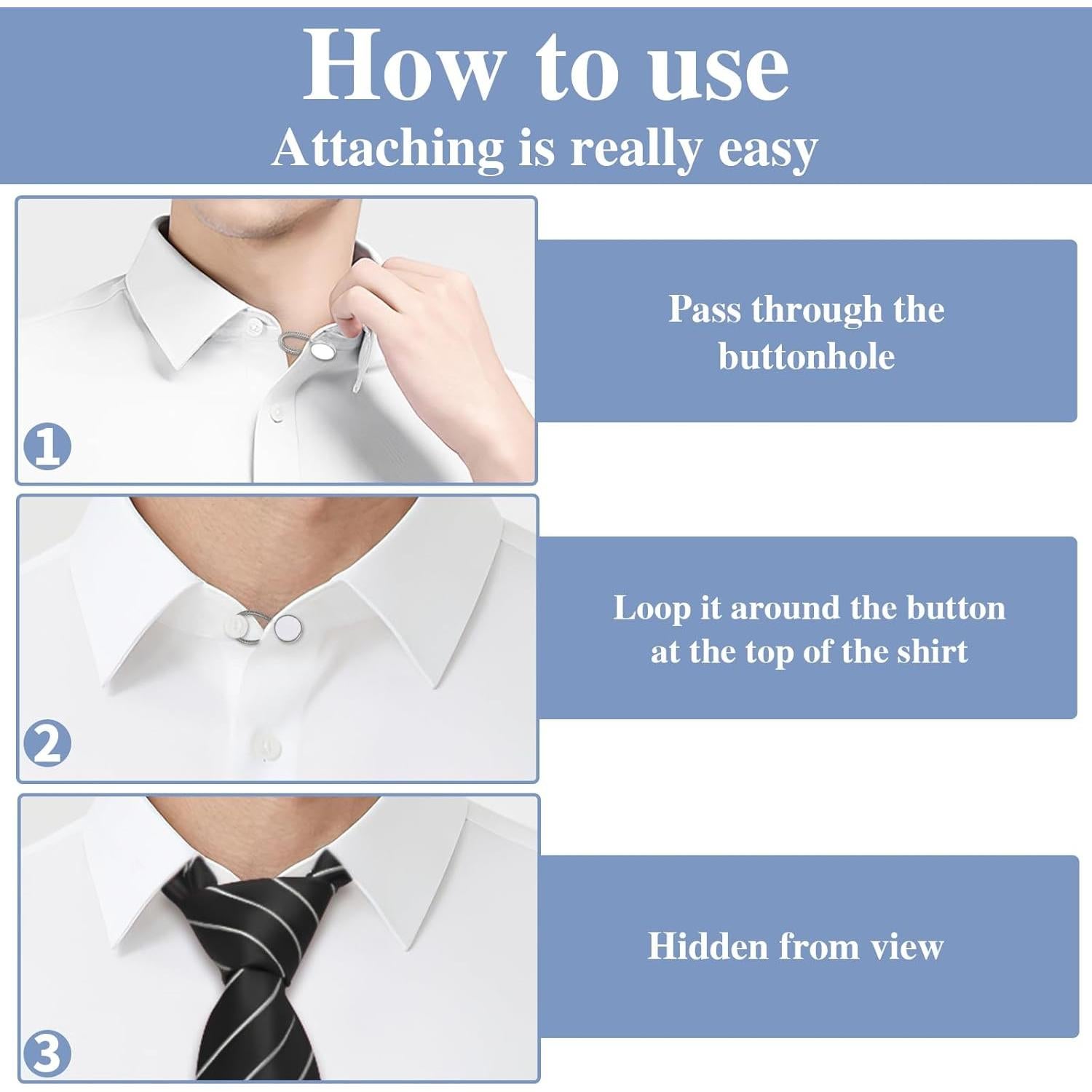 Extensores de Cuello Ajustables Kikazarru - 12 Pcs, 3 Colores