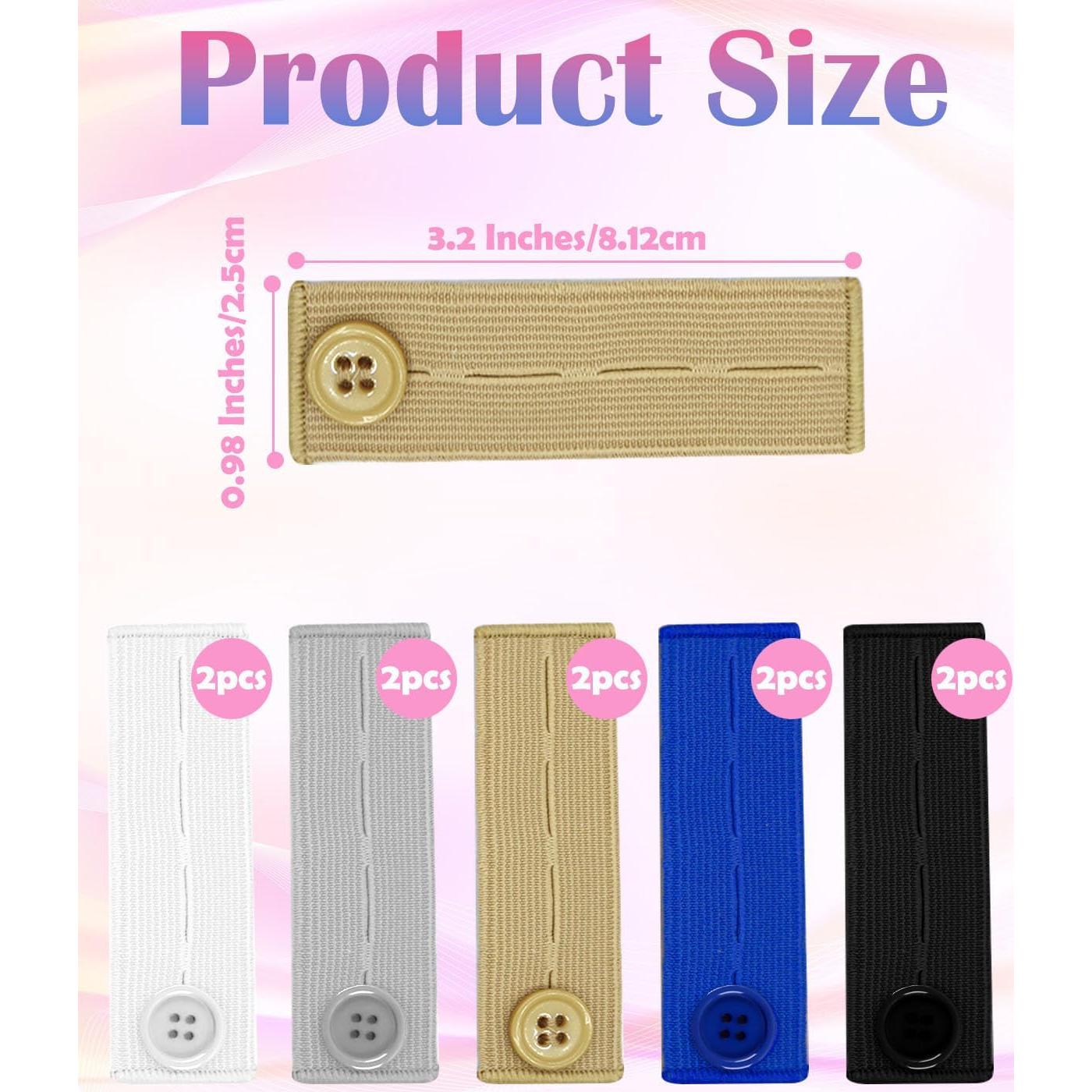 10 Piezas Extensores de Cintura para Jeans Ajustables Keepsweat