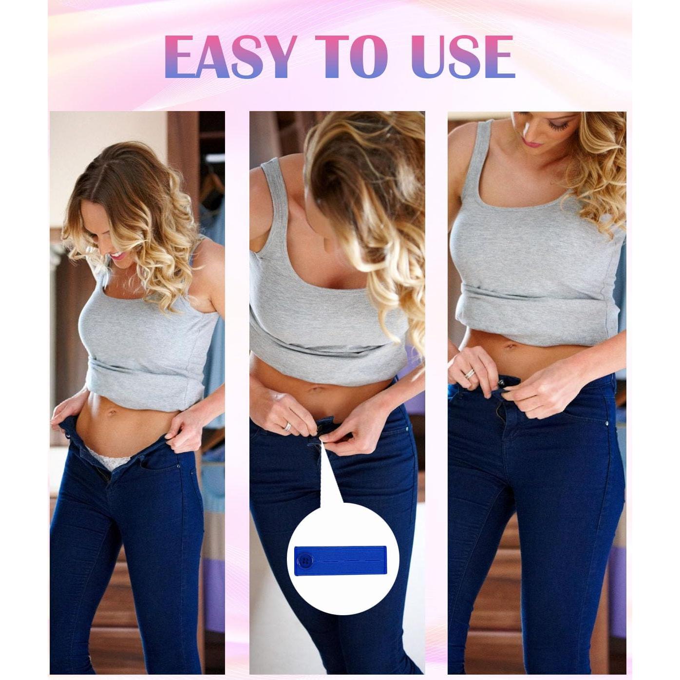 10 Piezas Extensores de Cintura para Jeans Ajustables Keepsweat