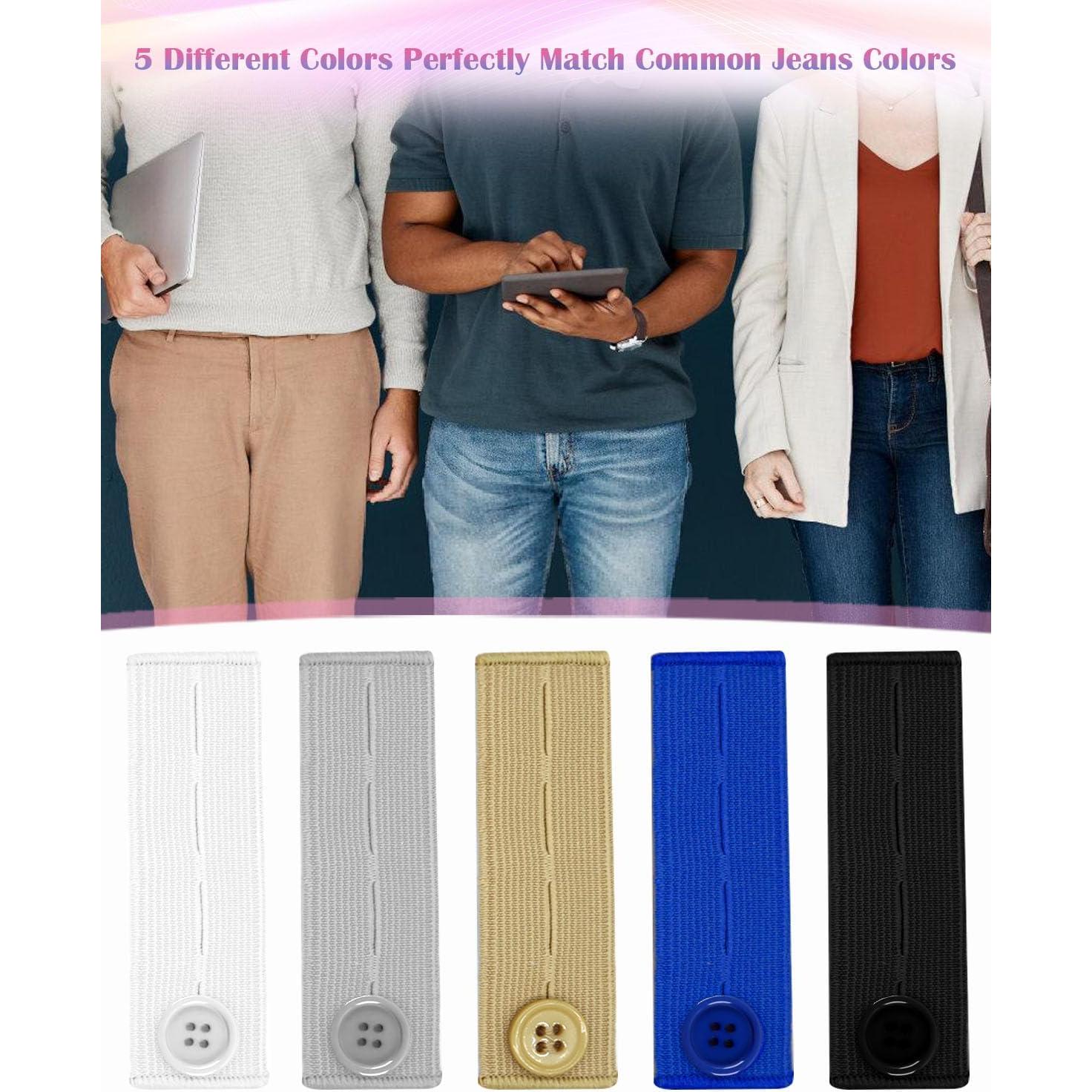 10 Piezas Extensores de Cintura para Jeans Ajustables Keepsweat