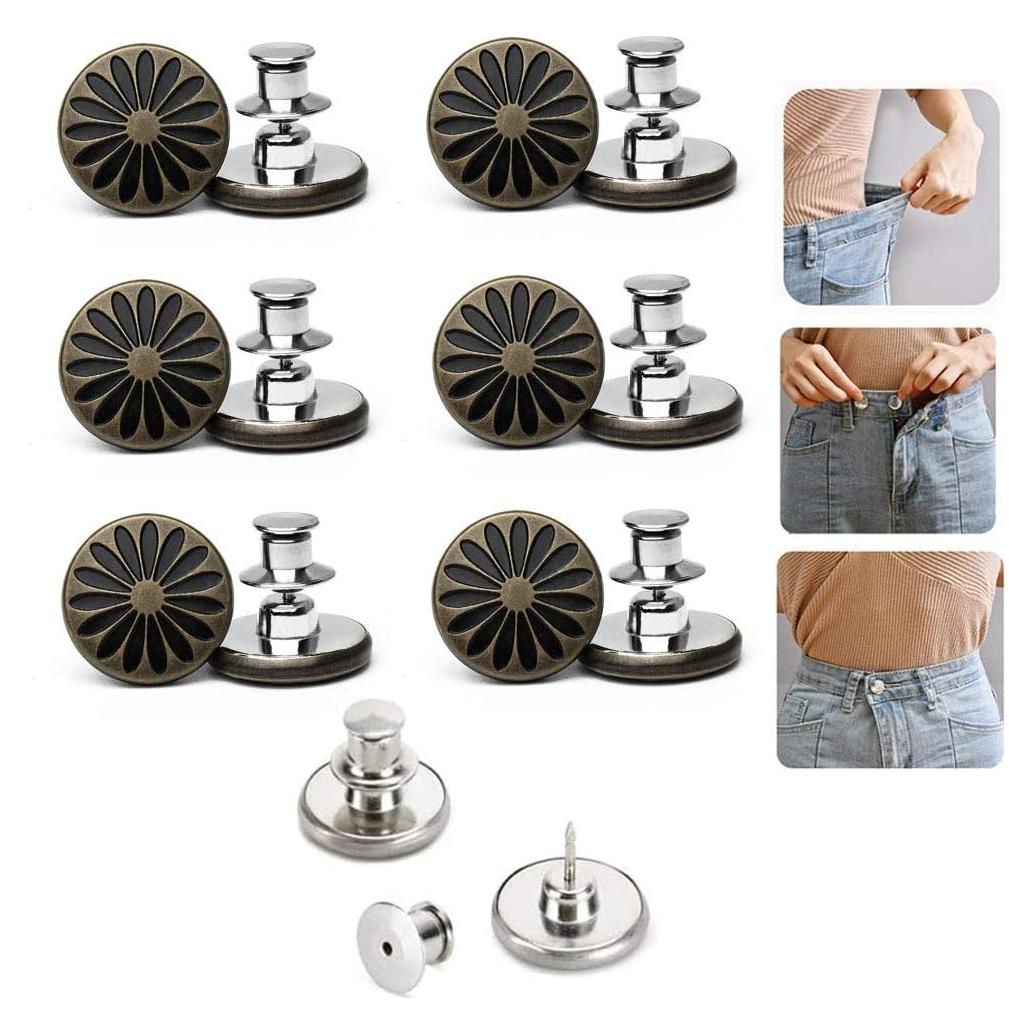 6 Botones Removibles de Jeans GOLD XIONG PADISHAH - Ajuste Rápido