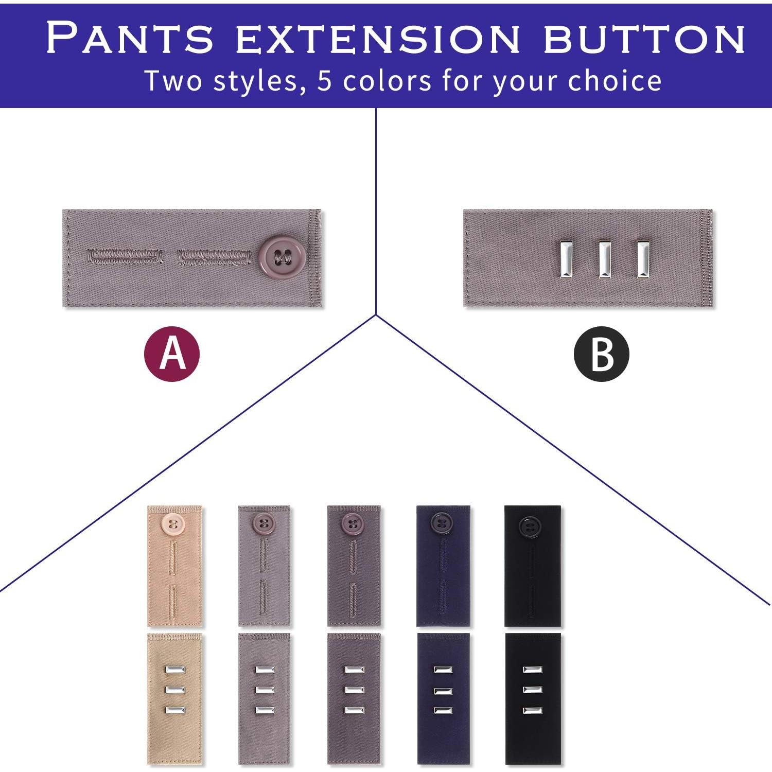 Extensores de Cintura Elásticos TOODOO 10 Piezas Ajustables