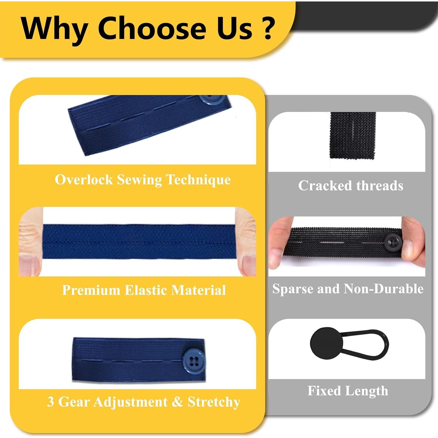 Extensores de Botón Elástico Tzwhwcx 6PCS para Jeans y Pantalones