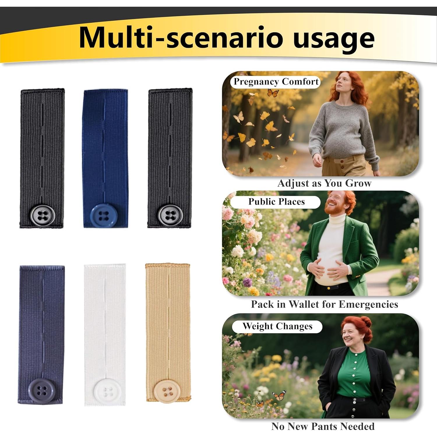 Extensores de Botón Elástico Tzwhwcx 6PCS para Jeans y Pantalones