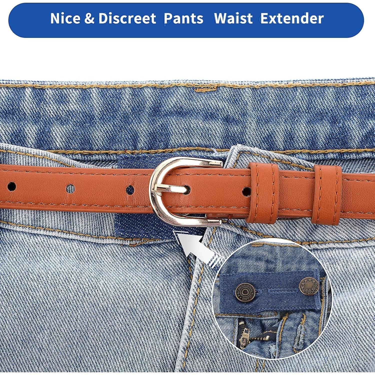 Extensores de Cintura para Jeans Piriuuo - 4 Pcs Ajustables