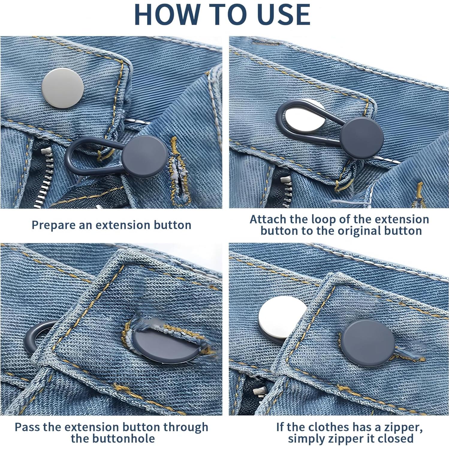 Extensores de Cintura Ajustables BADAO 15pcs para Jeans y Pantalones