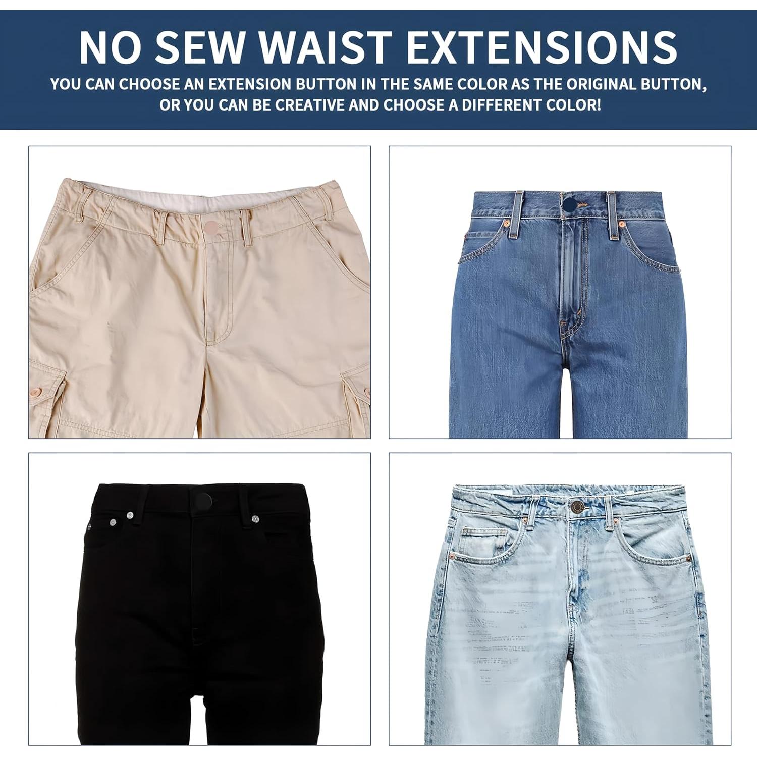 Extensores de Cintura Ajustables BADAO 15pcs para Jeans y Pantalones