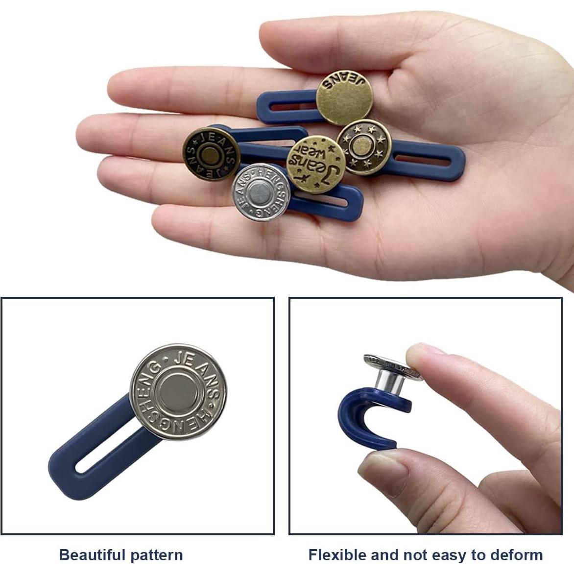 10 Piezas Extensores de Botón para Pantalones y Camisas Yuntop