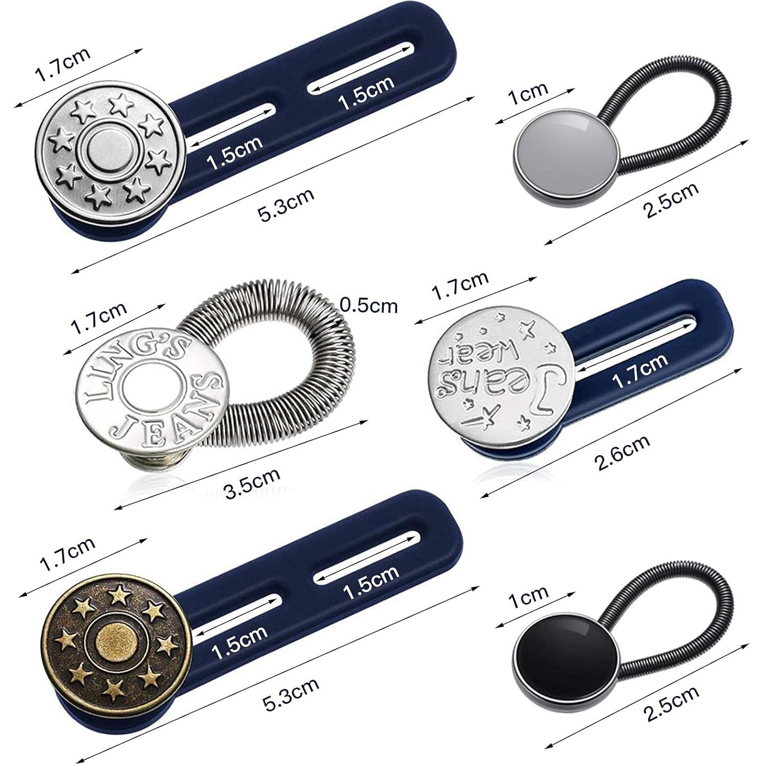 Juego de Extensores de Cintura ZYNERY 14 Piezas para Pantalones