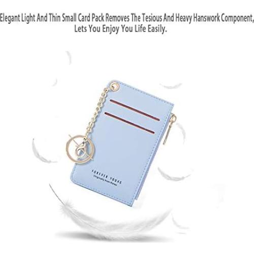 Cartera de Cuero Delgado para Mujeres Prometheism Azul