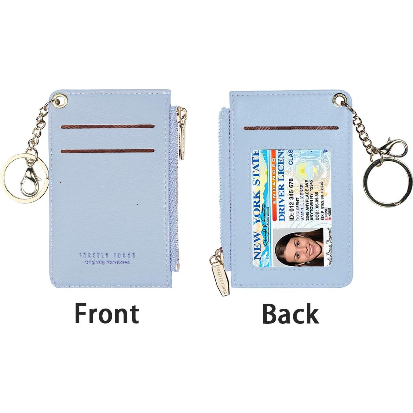 Cartera de Cuero Delgado para Mujeres Prometheism Azul