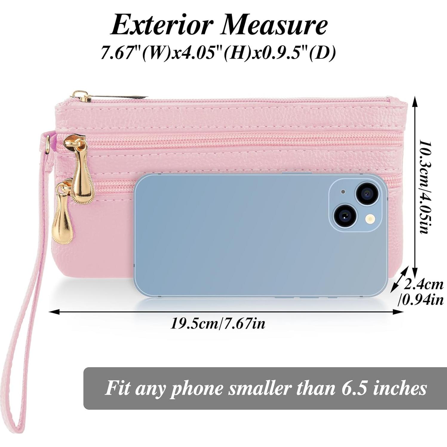 Cartera de muñeca Simarro de PU suave con múltiples bolsillos