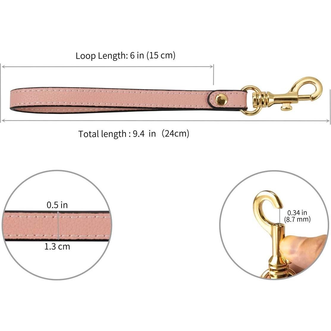 Correa de Muñeca de Cuero Genuino ALLZEDREAM Rosa 24 cm