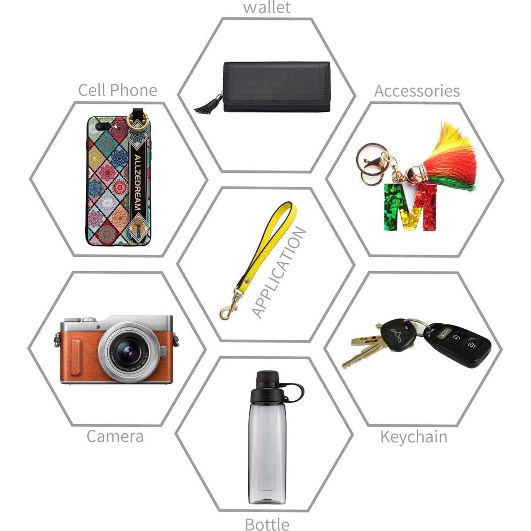 Correa de Muñeca de Cuero Genuino ALLZEDREAM Rosa 24 cm