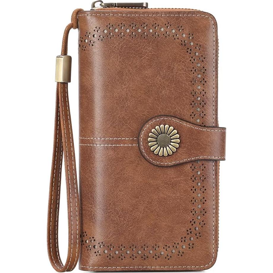 Cartera de Cuero SENDEFN para Mujeres con Bloqueo RFID