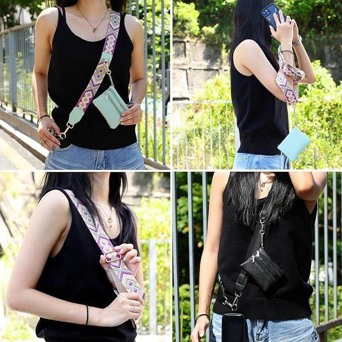 Correa Cruzada para Teléfono Baeleega con Billetera Negra