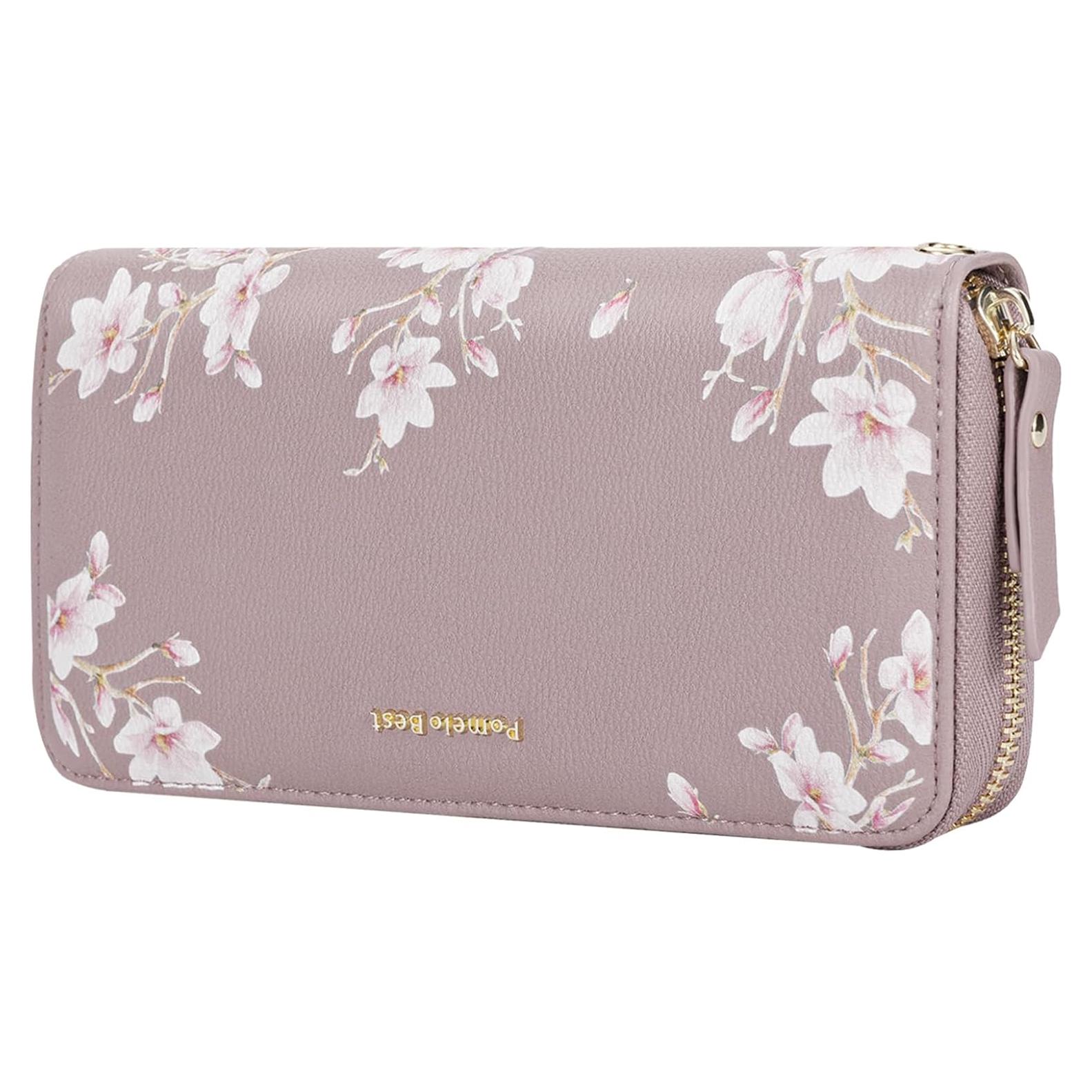 Cartera de Cuero Litchi Pomelo Mejor con Bloqueo RFID 20.1cm