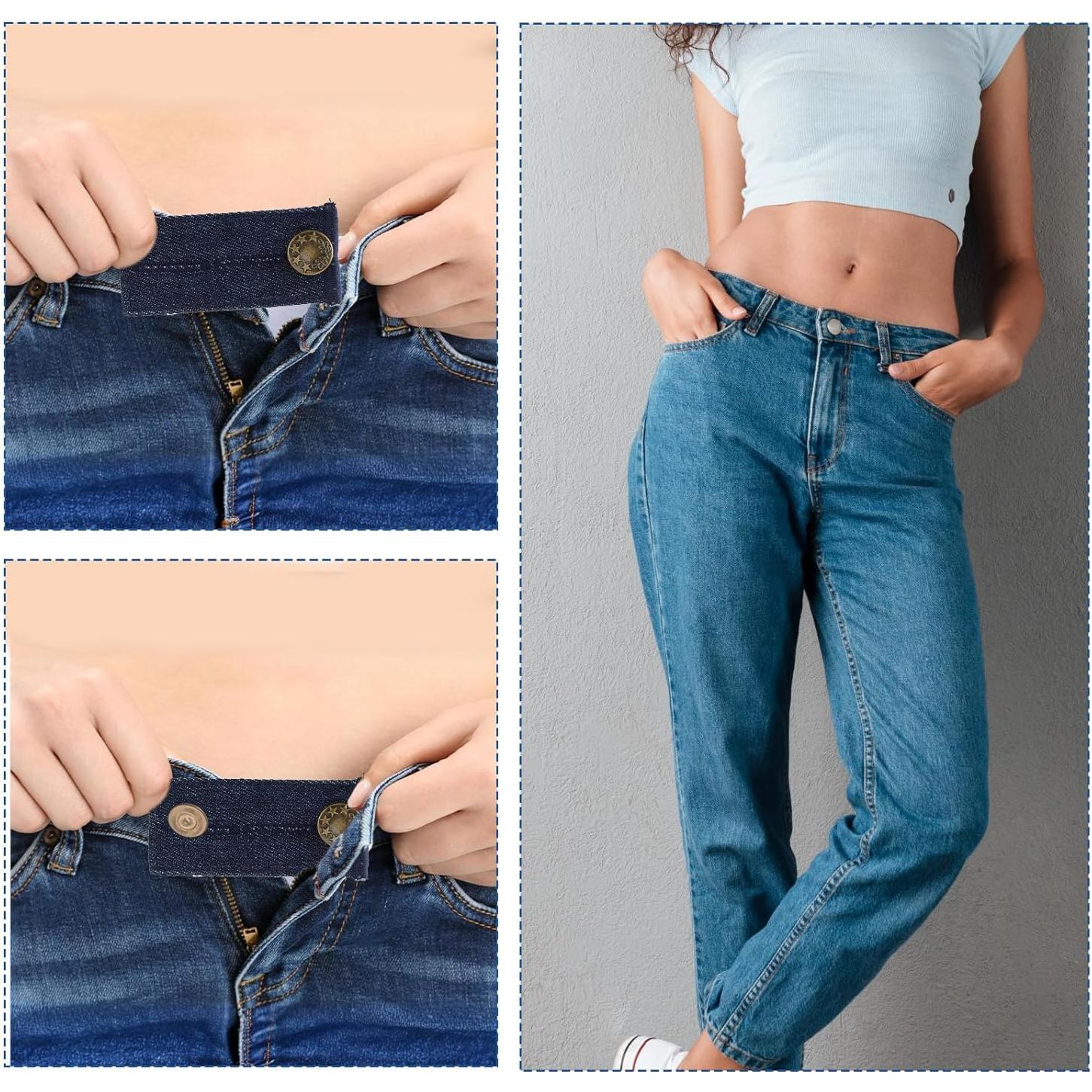 Extensores de Cintura Ajustables 4 Piezas Hariendny para Jeans