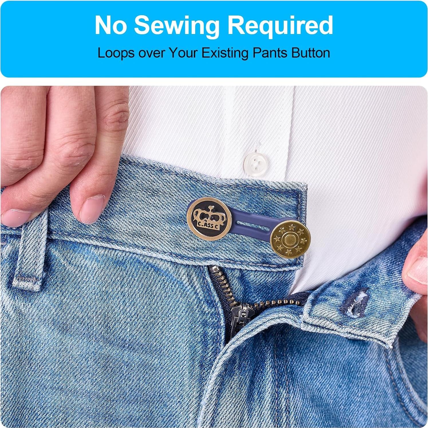 Extensores de Cintura para Pantalones EZJIAYOU - 12 Pcs Ajustables