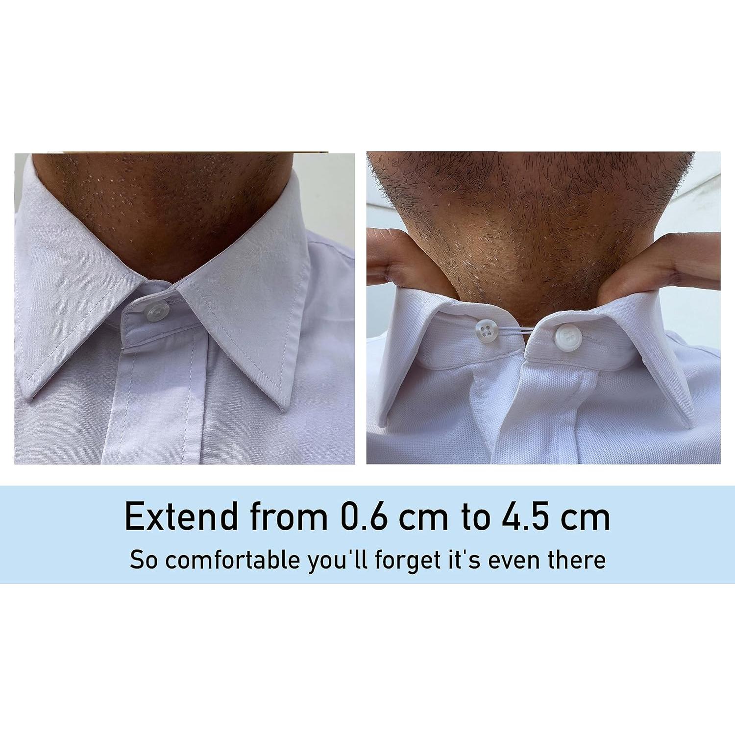 Extensores de Cuello Elástico C2 para Camisas de Hombre - 5 Piezas