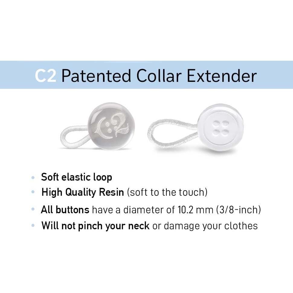 Extensores de Cuello Elástico C2 para Camisas de Hombre - 5 Piezas