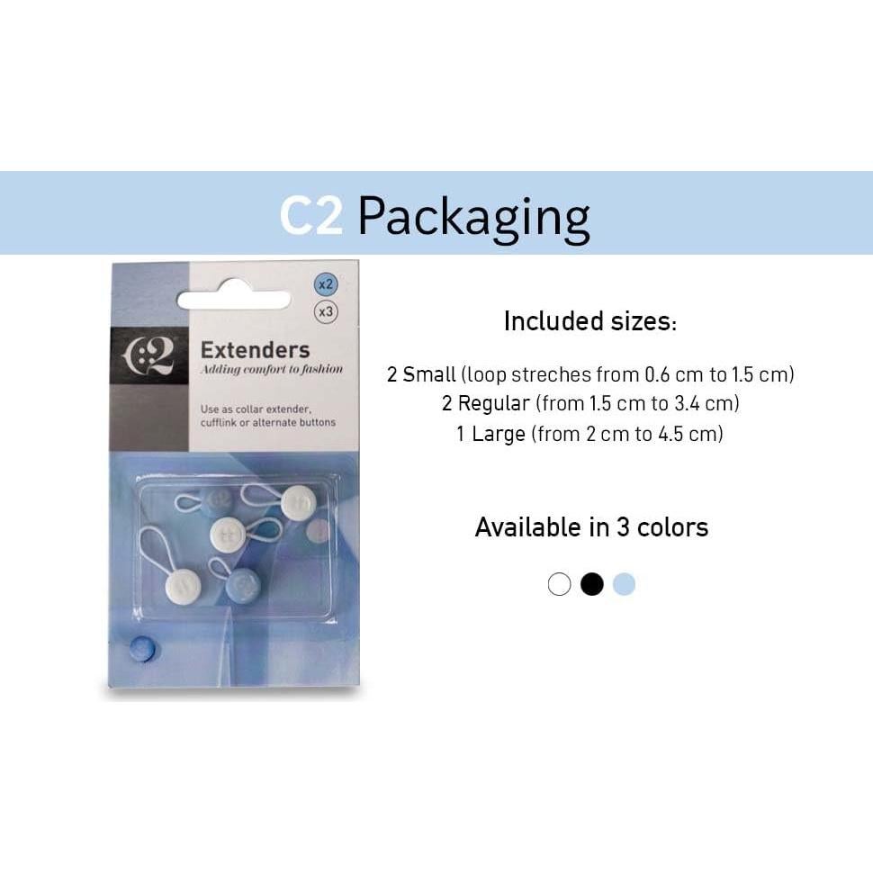 Extensor de Cuello de Camisa C2 - Paquete de 5 - Elástico