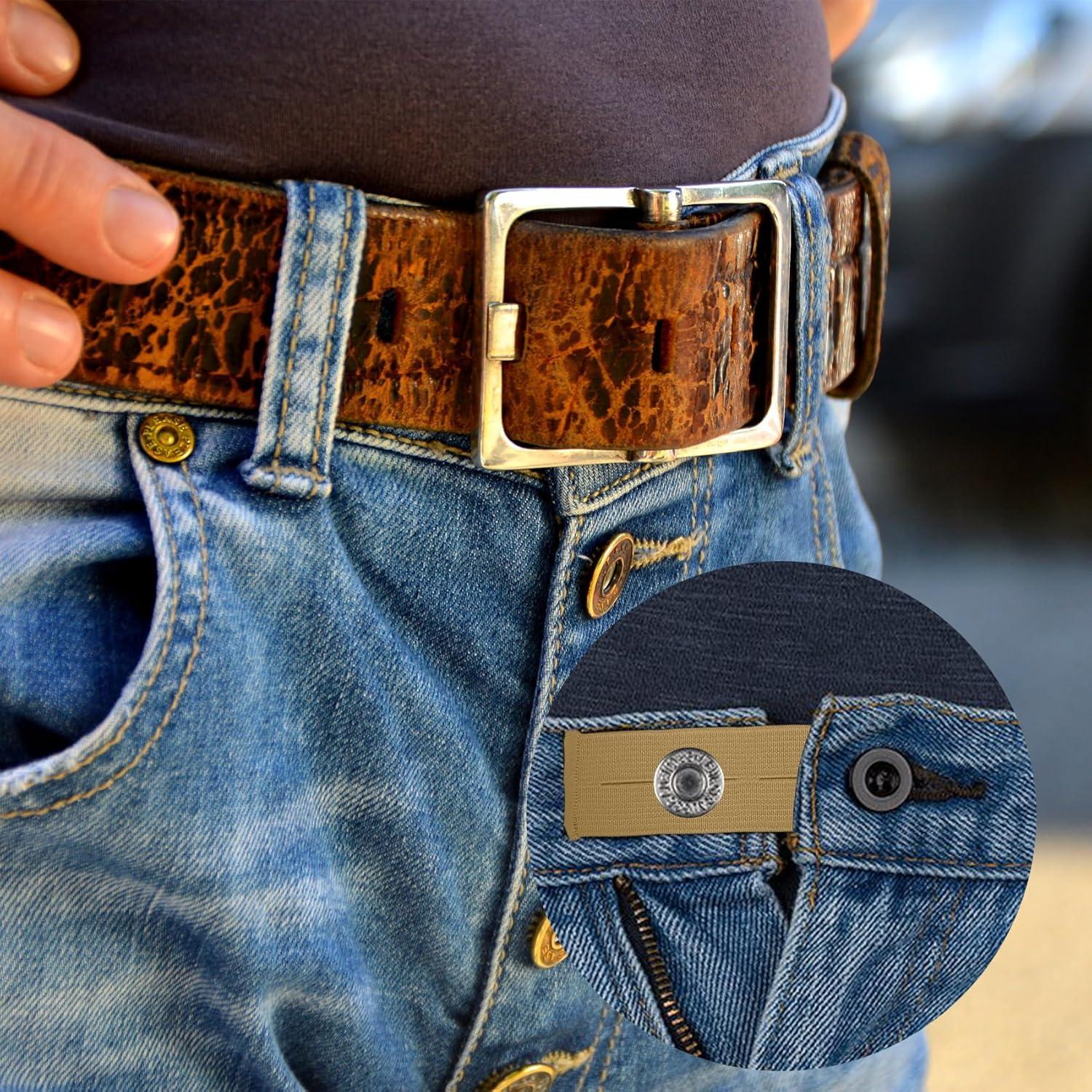 Extensores de Botón para Pantalones YUEBOSUL - 3 Pcs Caqui