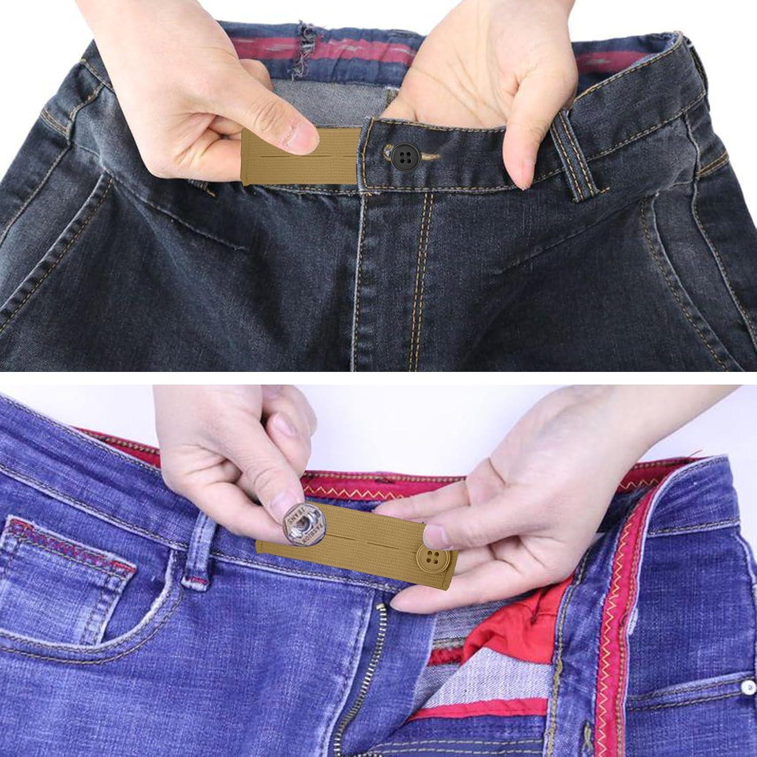 Extensores de Botón para Pantalones YUEBOSUL - 3 Pcs Caqui