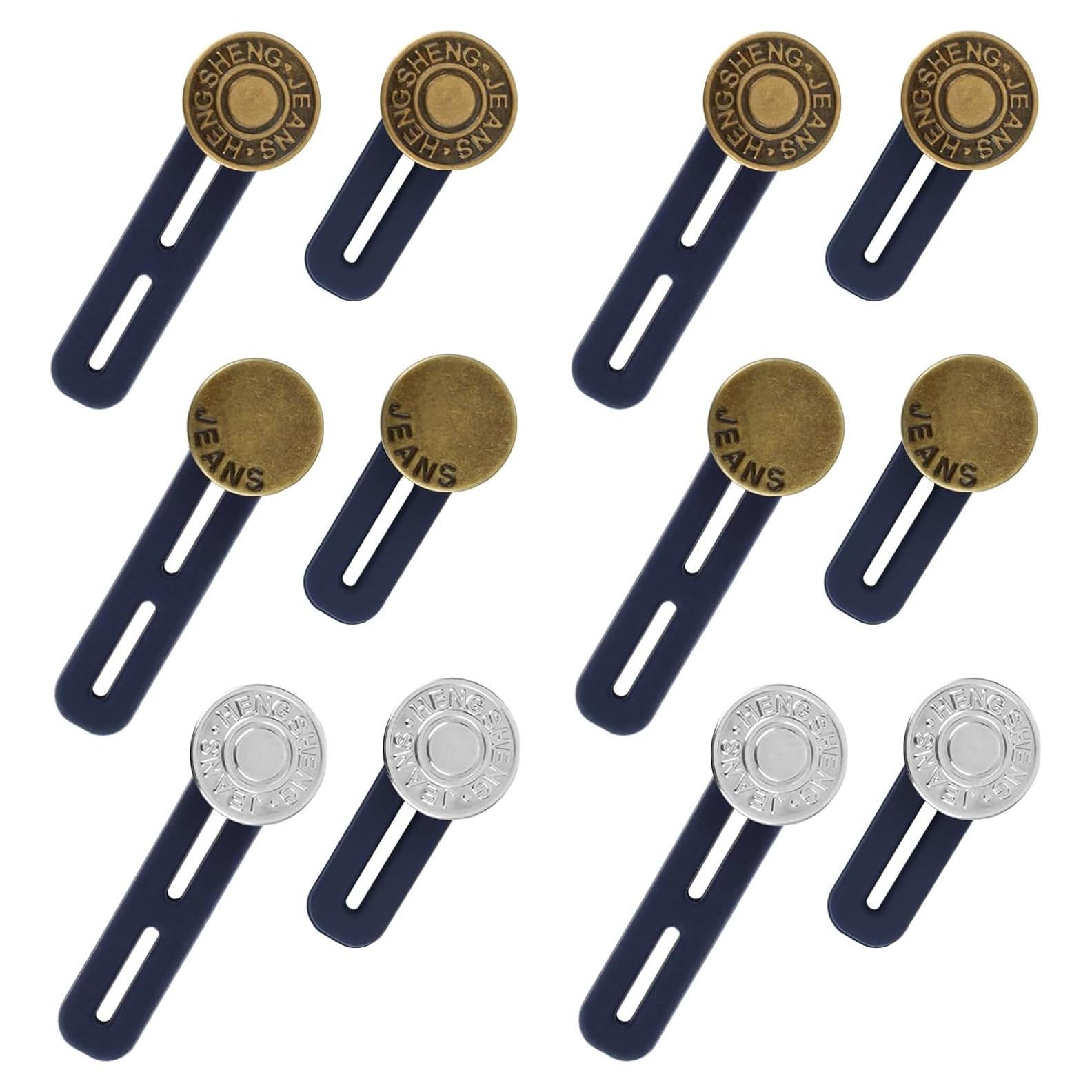 Extensores de Botón Heclia para Jeans - 12PCS, Ajuste Rápido