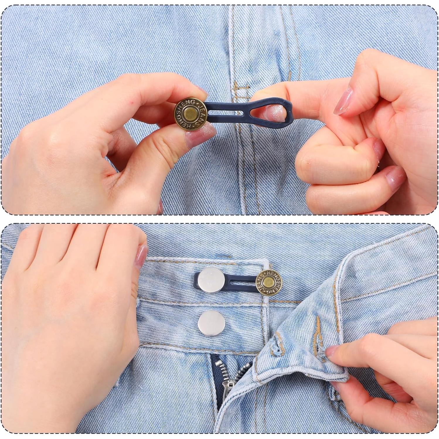 Extensores de Botón Heclia para Jeans - 12PCS, Ajuste Rápido