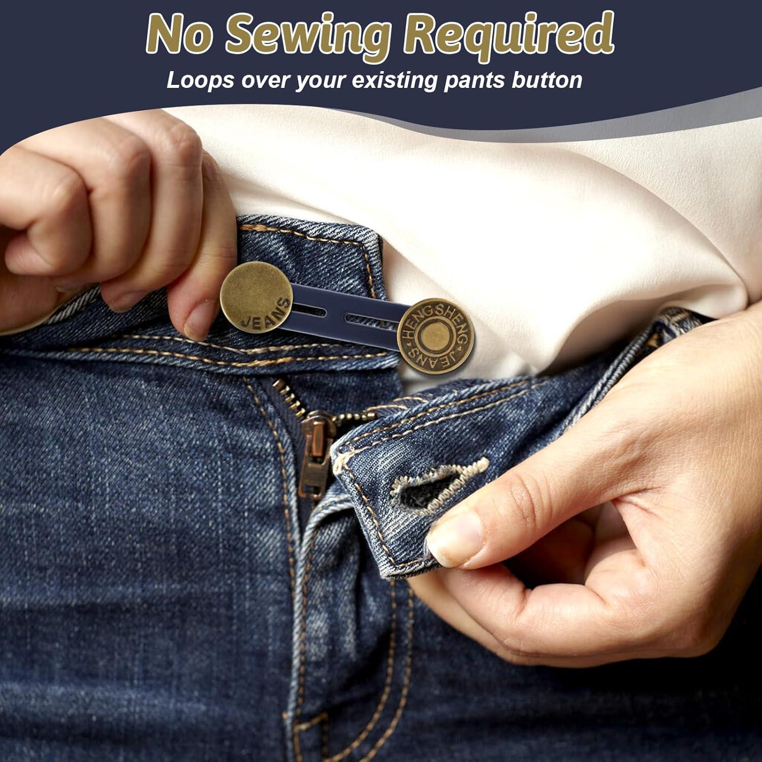 Extensores de Botón Heclia para Jeans - 12PCS, Ajuste Rápido