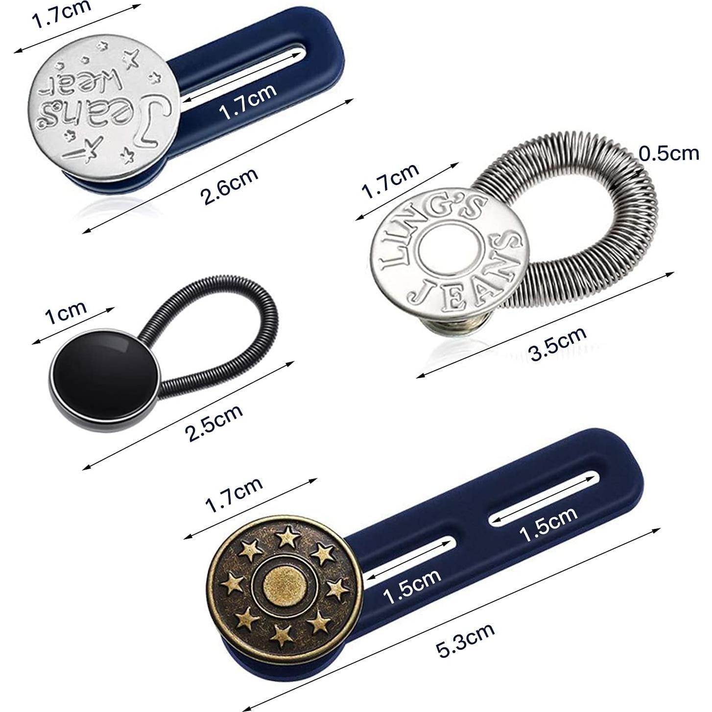 Juego de Extensores de Cintura ZYNERY 8 Piezas para Pantalones