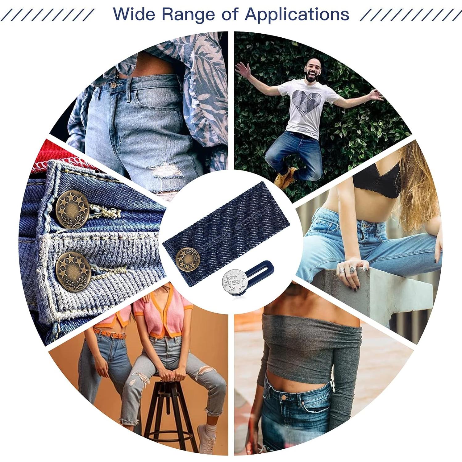 Juego de Extensores de Cintura ZYNERY 8 Piezas para Pantalones