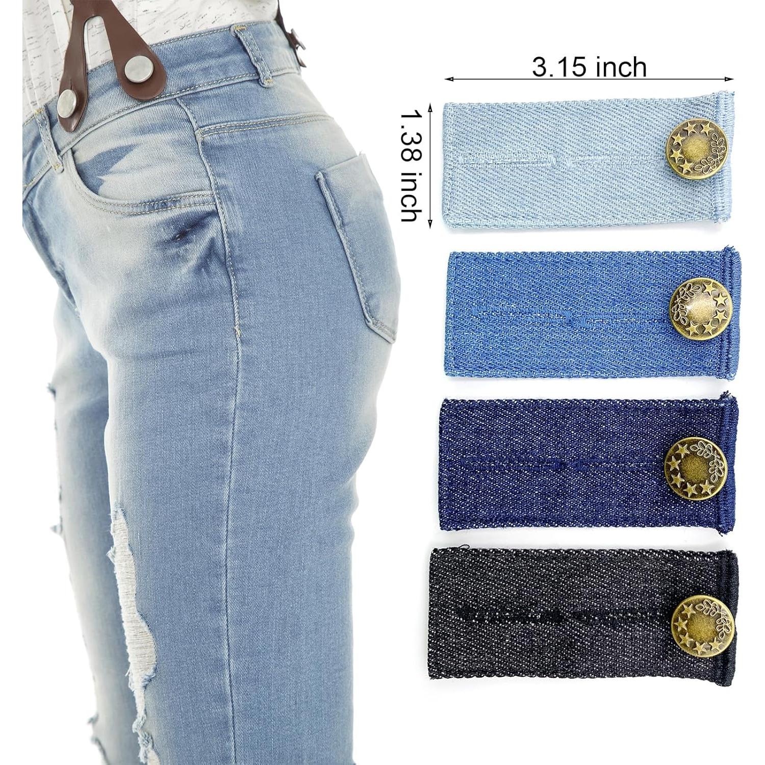 Extensores de Cintura para Jeans BIDEX - 4 Piezas Ajustables