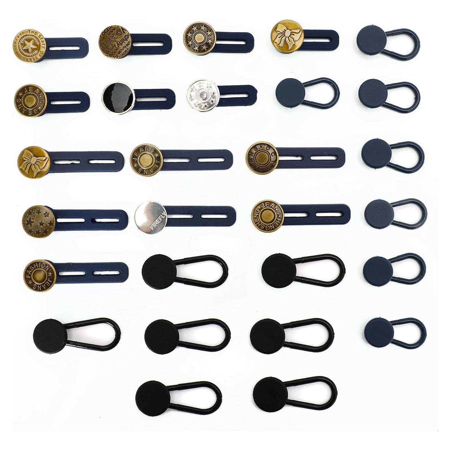 28 Extensores de Botones para Jeans Sin Coser Siutaga